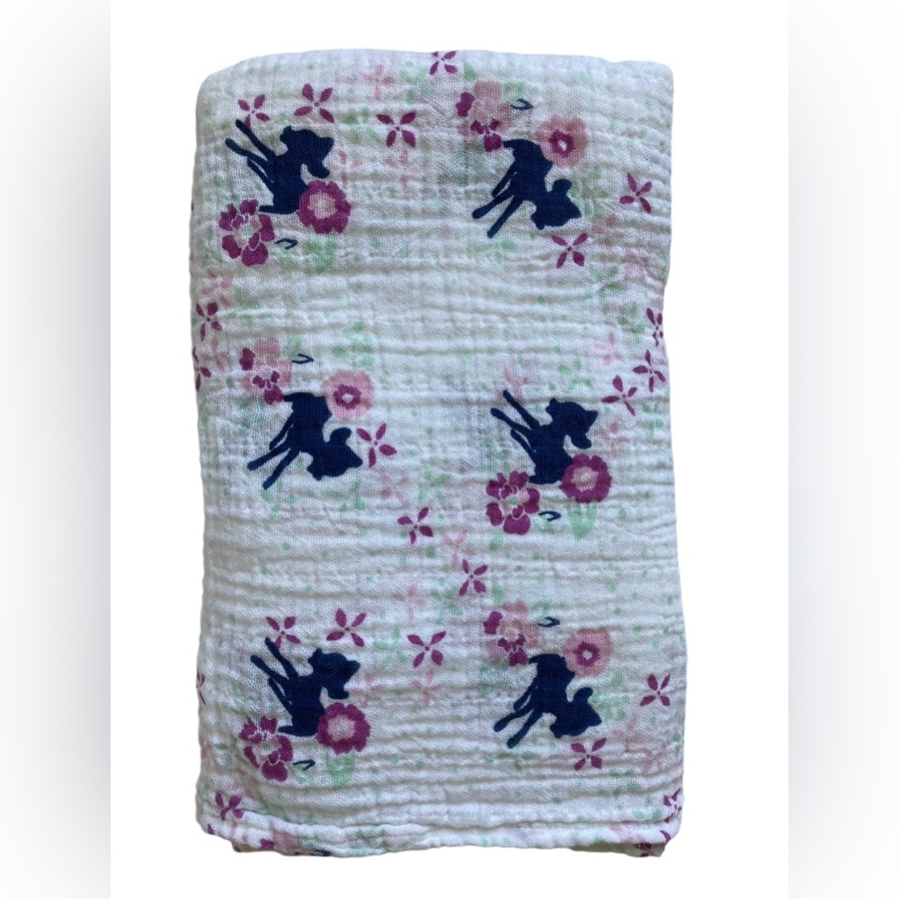Aden +‎ Anais Disney Baby Bambi Deer Swaddle Blanket Muslin Purple Blue 41 x 44"